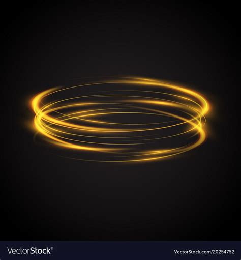 Abstract Glowing Rings Colored Neon Circles A Bright Trace From The Blazing Rays Of Swirling