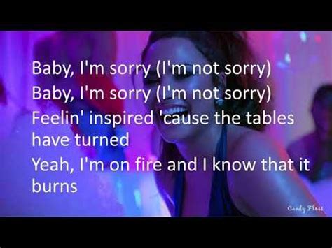 I'm good now, and i'm sorry i'm not sorry that you may not be loving where your life is at the. Demi Lovato - Sorry Not Sorry (Clean Lyrics) - YouTube ...