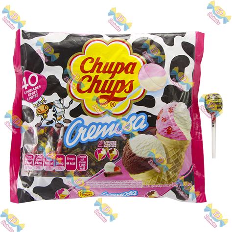 Chupa Chups Paleta Cremosa Helado 40 Pzs Dulmics