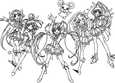 Glitter Force Coloring Pages Coloring Home