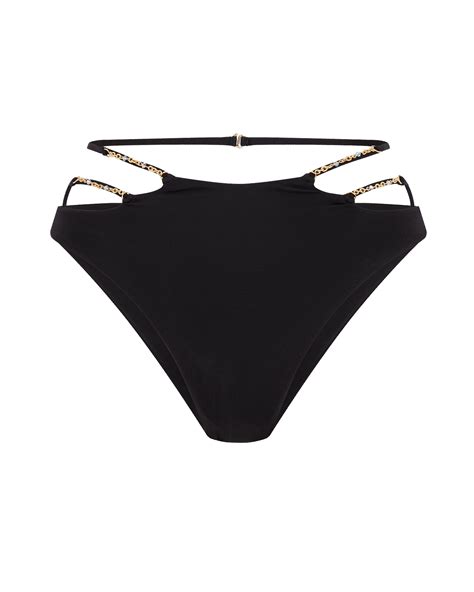 Christiana Bikini Bottom In Blackgold By Agent Provocateur