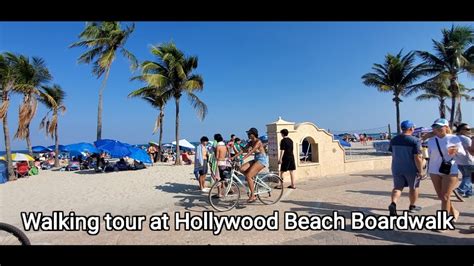 Walking Tour At Hollywood Beach Boardwalk Fl Feb 2023 Youtube