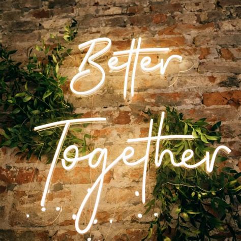 Better Together Wedding Led Neon Sign Neon Signs Diy Neon Sign Led