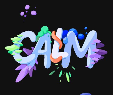 Calm Lettering  By Zutto Find And Share On Giphy