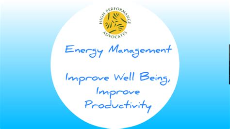Time Management Vs Energy Management By Ruth Schwartz