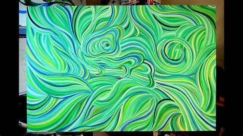 Abstract Chameleon Acrylic Painting Youtube