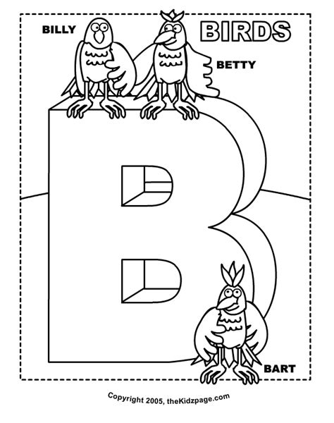 B Is For Birds  Free Coloring Pages For Kids  Printable  Coloring Home