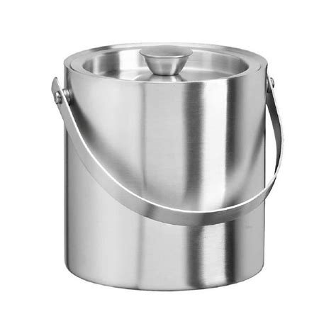 Kraftware 15 Qt Insulated Ice Bucket In Brushed Stainless Steel 71487