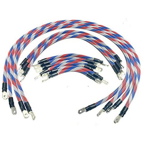 Acdc Wire And Supply 2 Gauge E Z Go Txt Golf Cart Battery Cables 13 Pc Set Braided Color Set