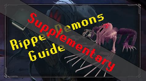Item groups are shown like this. Ripper Demons Guide | Live guide! (Supplementary Video) - YouTube