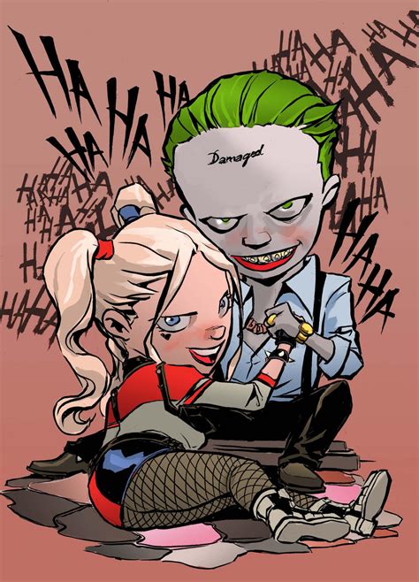 Joker Harley Quinn Chibi By Emmanuelxerxjavier On Deviantart