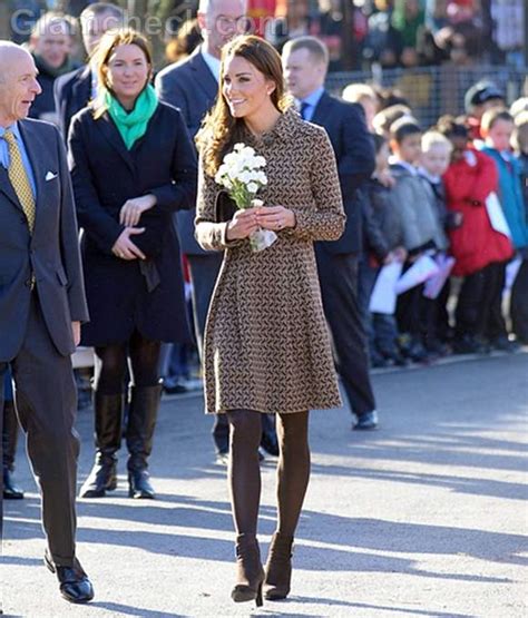 The duchess of cambridge wore a cobalt blue lace dress underneath catherine walker cornflower blue coat in 2017 for germany arrival and t. Duchess of Cambridge in Stylish Coat Dress at School Visit
