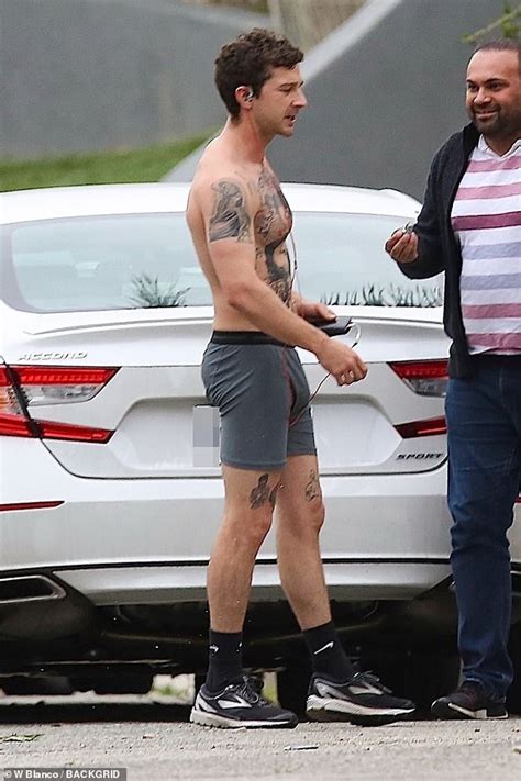 Shia Labeouf Shows Off His Tattoos And Toned Figure While Stepping Out In His Underwear In La