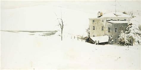 Artwork By Andrew Wyeth Heavy Snow Made Of Drybrush And Watercolor On