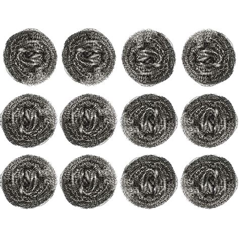 Wideskall Stainless Steel Kitchen Cleaning Sponges Scouring Pad Steel Wool Scrubbers Pack Of