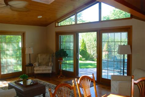 Combined with additional insulation and the a strip window along the kitchen benchtop creates a view onto the street, improves ventilation, naturally illuminates the benchtop and increases. Vaulted Beaded Ceiling with Trapezoid Windows ...