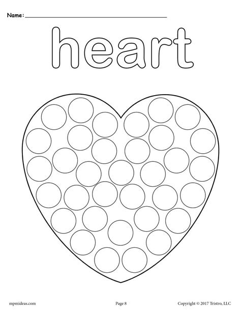 Mostly, i have been a scrapbook artist, card make, coloring book. Heart Do-A-Dot Printable - Heart Coloring Page - SupplyMe