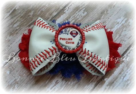 Philadelphia Phillies Leather Baseball Headbandhair Clip You Etsy