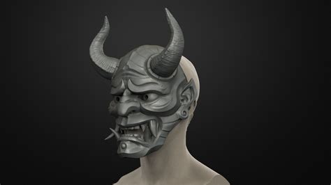 Japanese Tengu Hannya Mask Oni Demon Mask 3d Printed