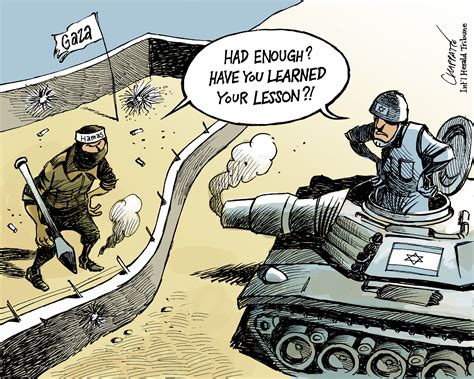 Truce Between Israel And Hamas Globecartoon Political Cartoons Patrick Chappatte