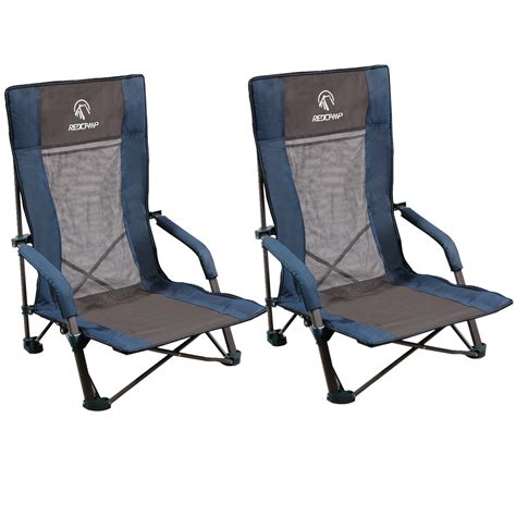 With dimensions of 14 x 22 x 24 and weighing approximately 6.8 lbs, the aps mountaineering folding chair is suitable for many outdoor applications. REDCAMP 2 Packs Low Beach Chair Folding Lightweight with ...