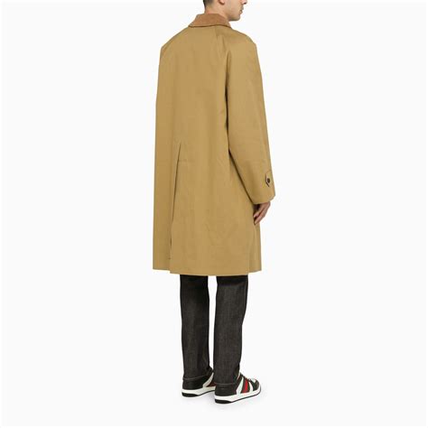 Gucci Camel Coloured Cotton Coat Thedoublef
