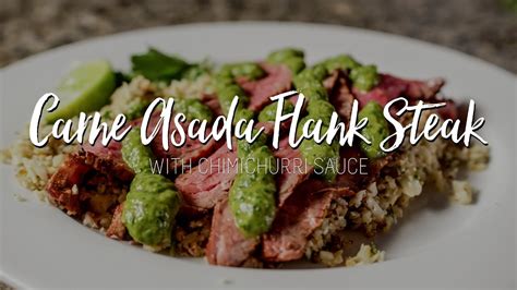 We love instant pot carne asada tacos. Carne Asada Flank Steak with Cauliflower Rice & Chimichurri - YouTube