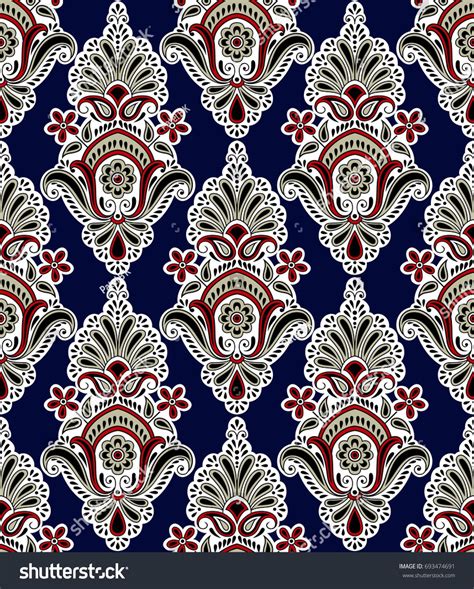 Traditional Indian Paisley Pattern Textile Patterns Textile Prints