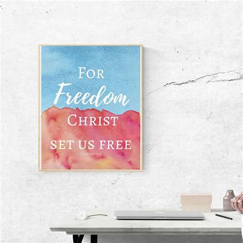 For Freedom Christ Set Us Free Galatians Scripture Wall Art Scripture