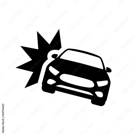 Vetor De Car Crash Vector Icon Car Accident Symbol Isolated Vector