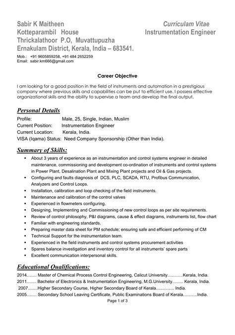 Hardware engineer resume objective referring will help you a lot to write resume objective as per the recruiters need. Instrumentation Engineer Resume
