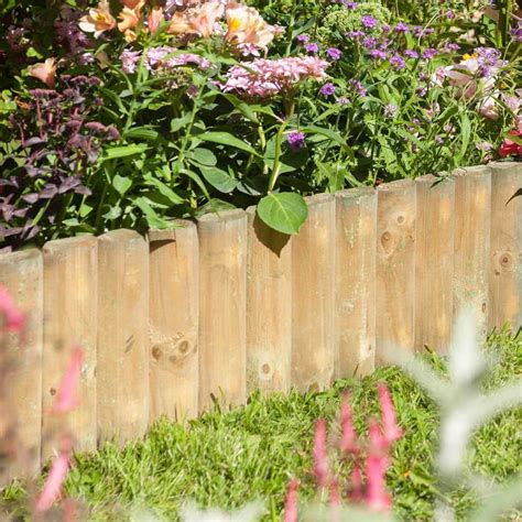 Wooden 12 Garden Border Fence Edging 2 Pack Pure Garden Buildings