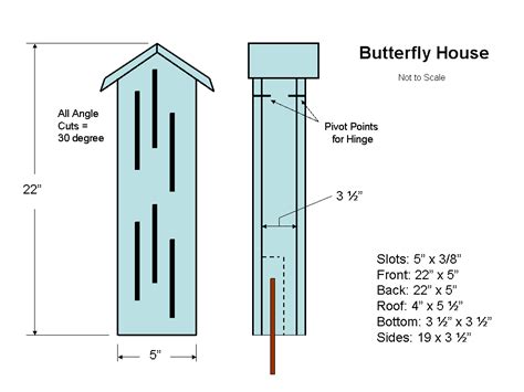 Butterfly houses by rick mikula butterfly magnet. Butterfly House - Plans http://crafting.squidoo.com/garden ...