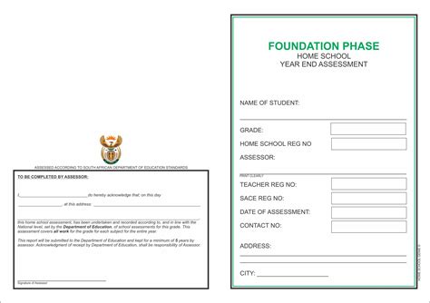 Formal Foundation Phase Year End Assessment Report Template For Home