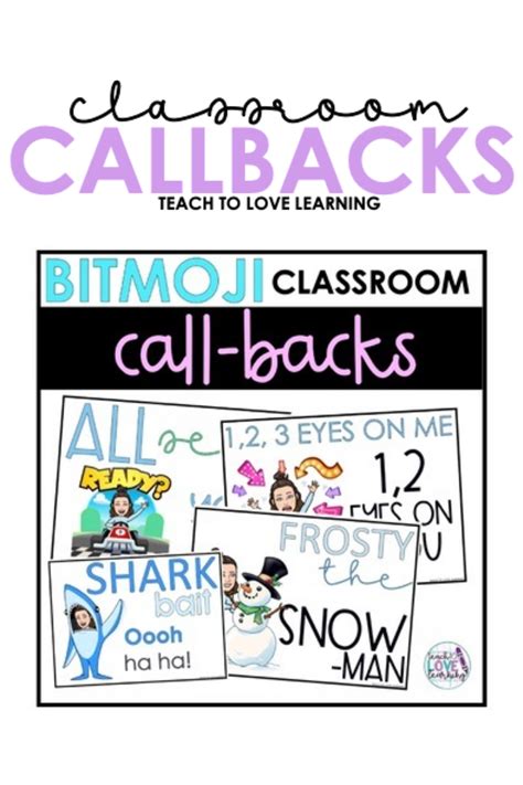 Classroom Call Back Posters Are Perfect To Use For Back To School These Call Back Posters Are