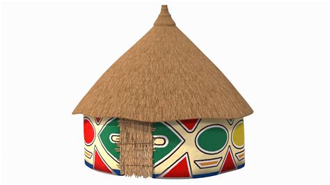 Traditional African Hut Painting 3d Turbosquid 1637551
