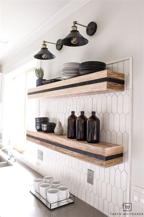 Open Kitchen Shelves Inspiration With Wine Rack
