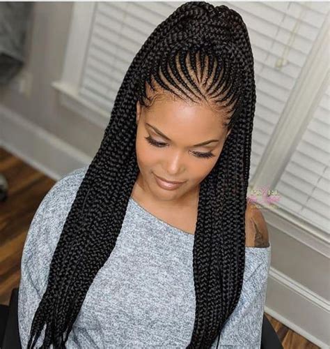 Hairstyle with african braid stylish African Hair Braiding Styles - lilostyle in 2020 | African ...