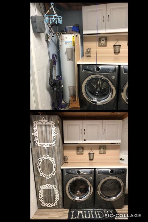 Water heater in bedroom closet. Laundry Room Makeover | Hide water heater, Garage laundry ...