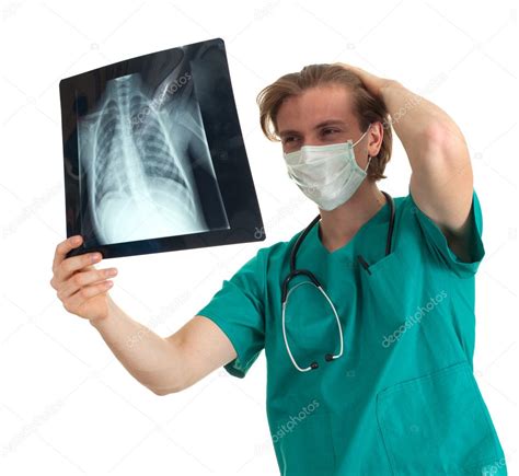 Male Doctor And Chest X Ray — Stock Photo © Photomak 4407226