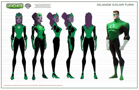 The Green Lantern Character Model Sheet For Dc Animated Television