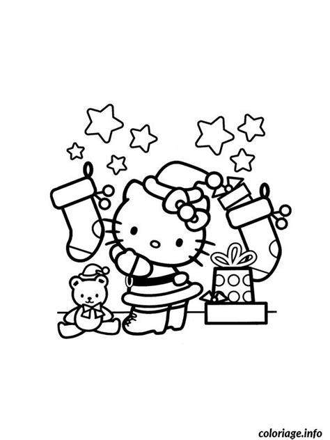 Coloriage Hello Kitty Noel Dessin Noel à imprimer