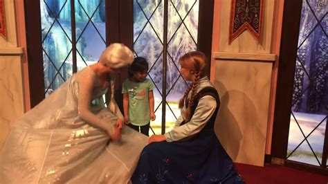 Meeting Anna And Elsa Again At California Adventure Disneyland Youtube