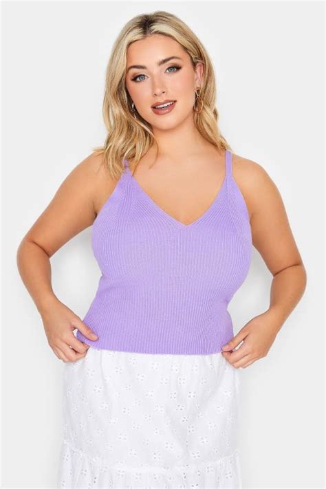 Yours Plus Size Lilac Purple Essential Vest Top Yours Clothing