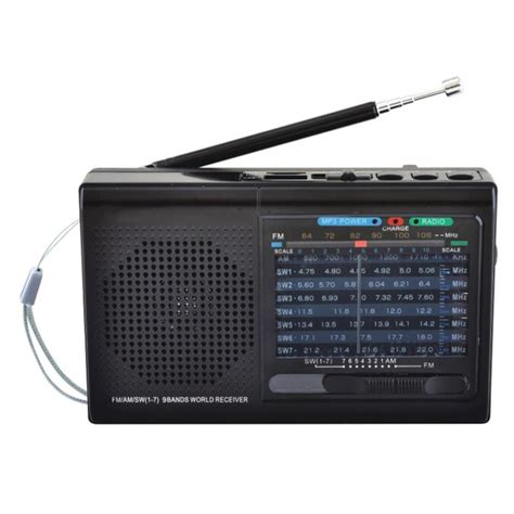 Supersonic Supersonic 9 Band Radio With Bluetooth In Black In The