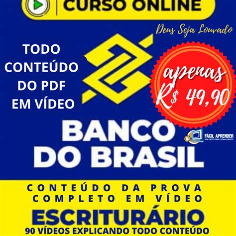 Concurso Banco Do Brasil Aulas Completas Do Conte Do Em Video