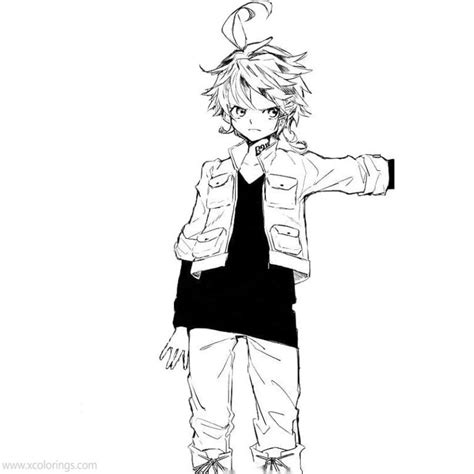 Emma From The Promised Neverland Coloring Pages