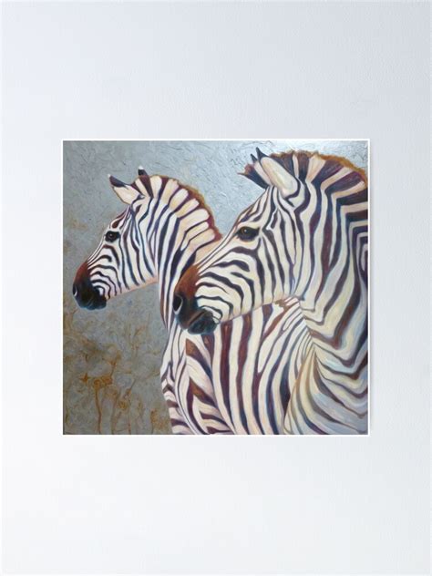 Silver Zebras Poster By Gillbustamante Redbubble