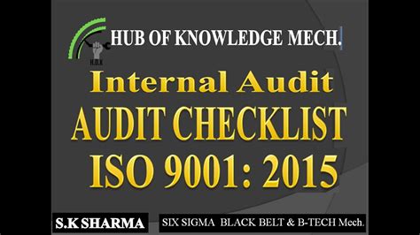 Iso 90012015 Internal Audit Checklist Xls Busnolf