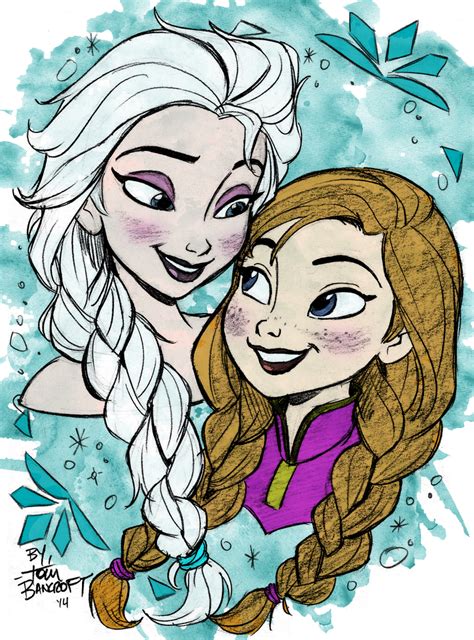 Elsa And Anna Watercolor By Jmascia On Deviantart